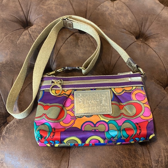 VERY RARE COACH POPPY
GLAM POP C SHOULDER
CROSSBODY CLUTCH BAG - Picture 2 of 5